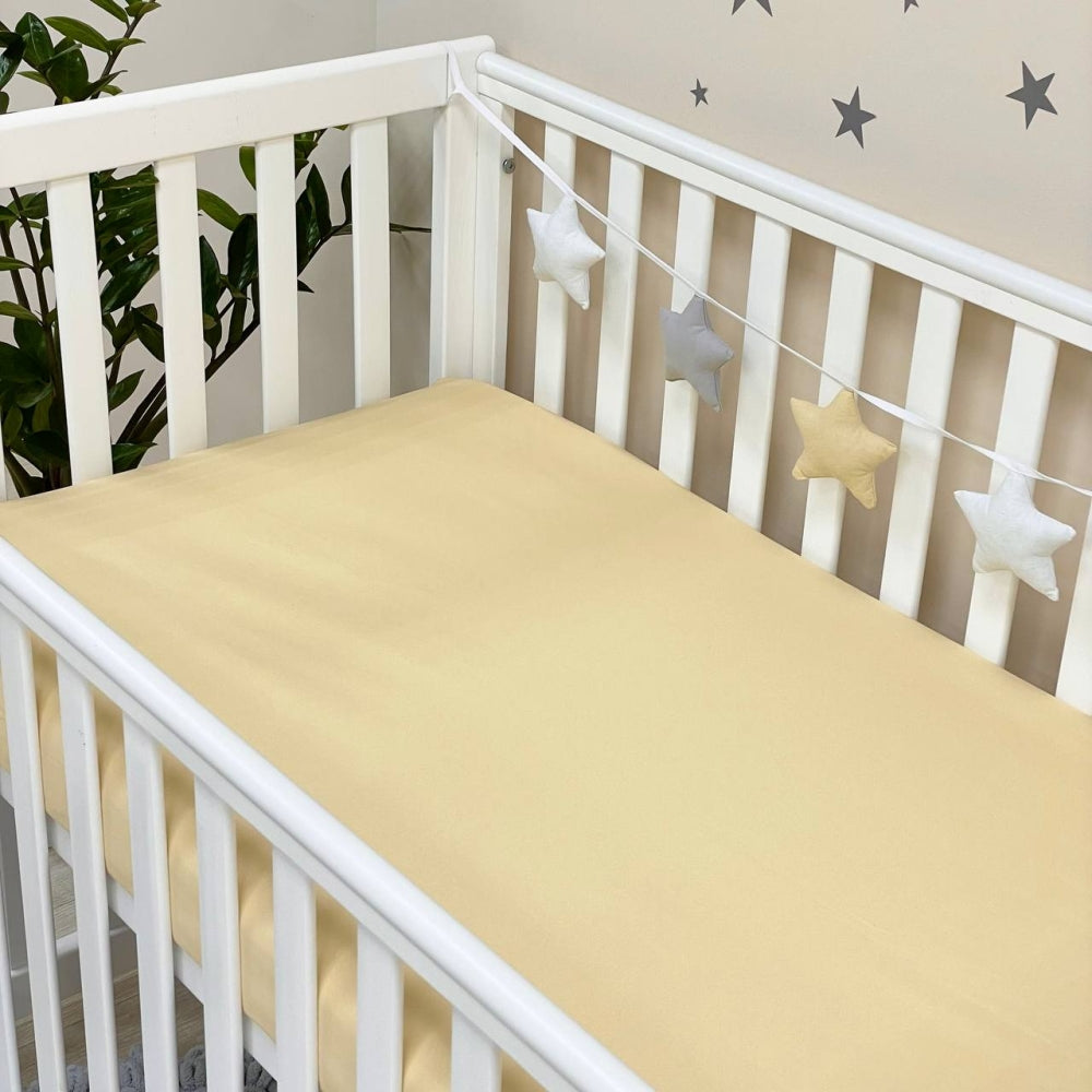Plachta na matrac do postieľky 60 × 120 – horčicová