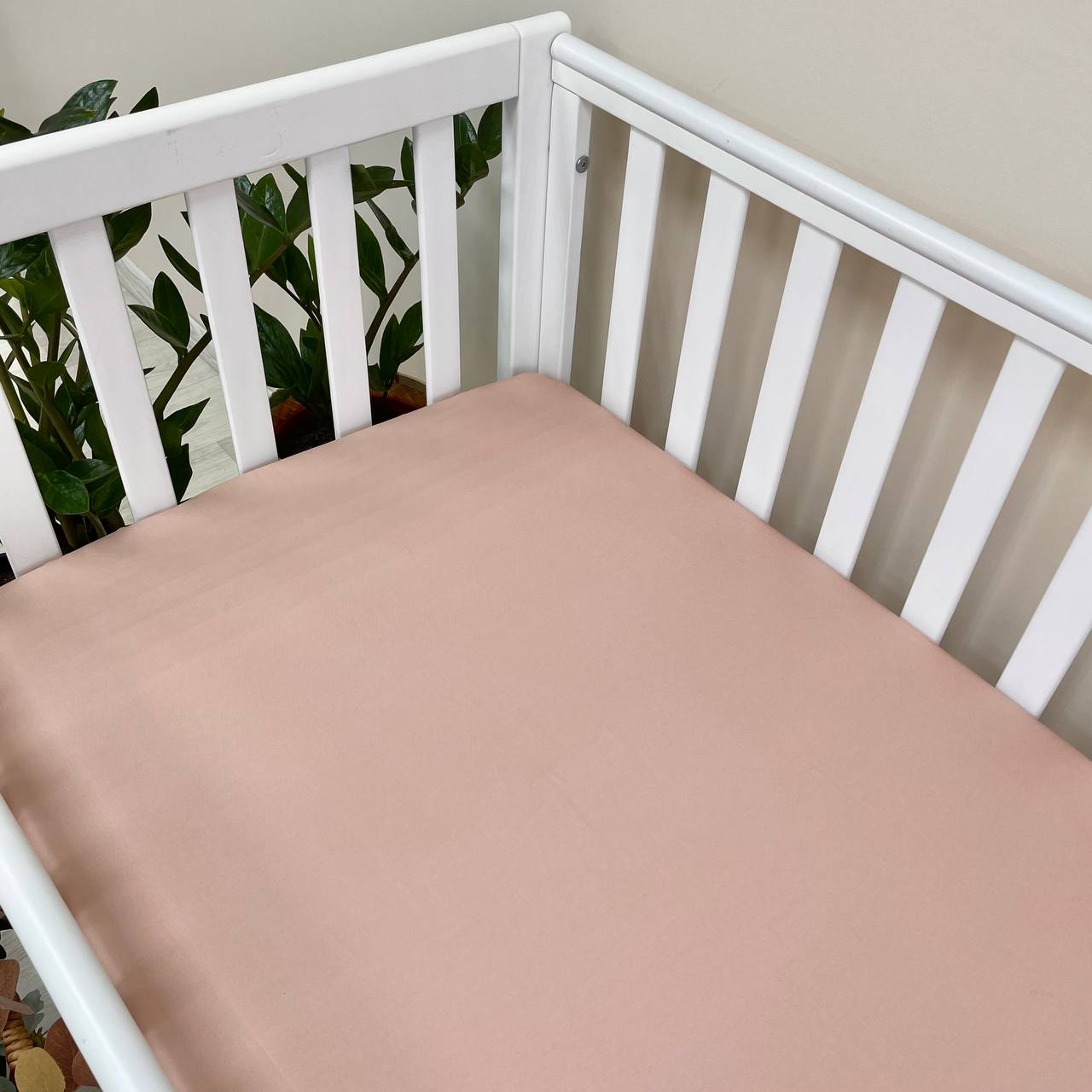 Plachta na matrac do postieľky 60 × 120 – púdrová