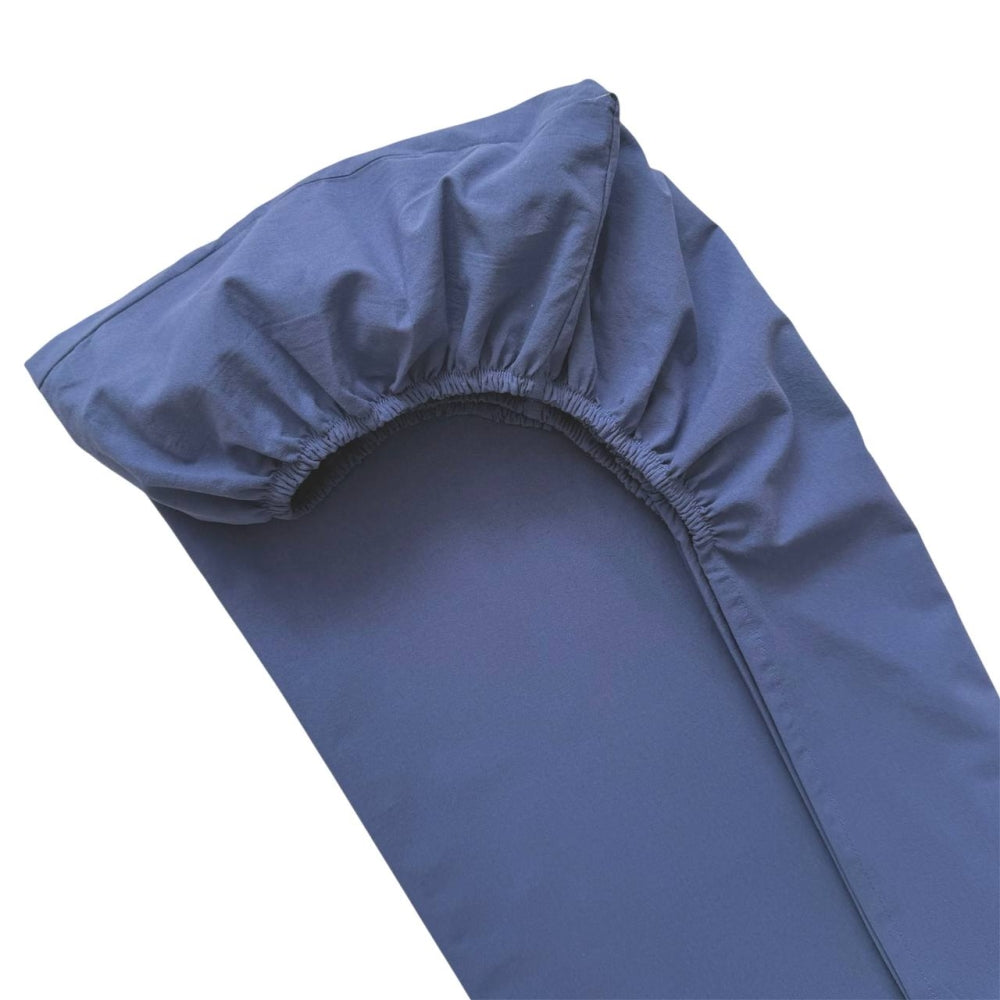Plachta z pranej bavlny do postieľky 60 × 120 cm – modrá