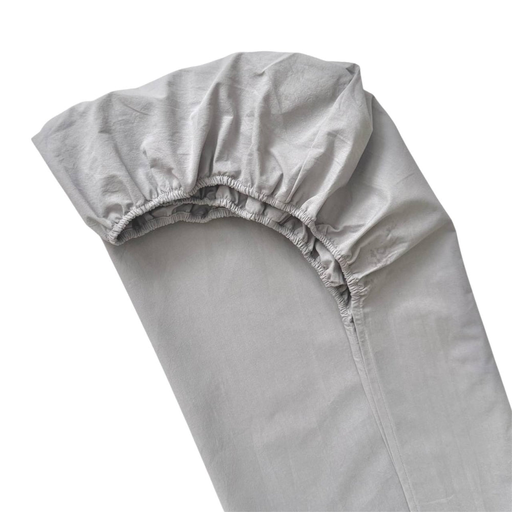 Plachta z pranej bavlny do postieľky 60 × 120 cm – sivá