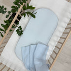 Plachta na matrac do kočíka 45 × 80 cm – modrá kocka