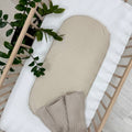 Plachta na matrac do kočíka 45 × 80 cm – bodky na béžovej