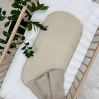Plachta na matrac do kočíka 45 × 80 cm – bodky na béžovej
