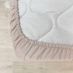 Flanelová napínacia plachta do postieľky 120 × 60 cm – béžová