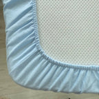 Flanelová napínacia plachta do postieľky 120 × 60 cm – modrá