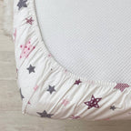 Detská plachta do postieľky 60 × 120 cm – púdrové hviezdy