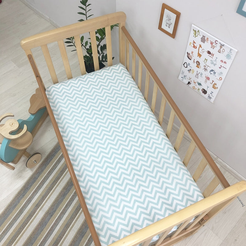 Detská plachta do postieľky 60 × 120 cm – mätový cik-cak