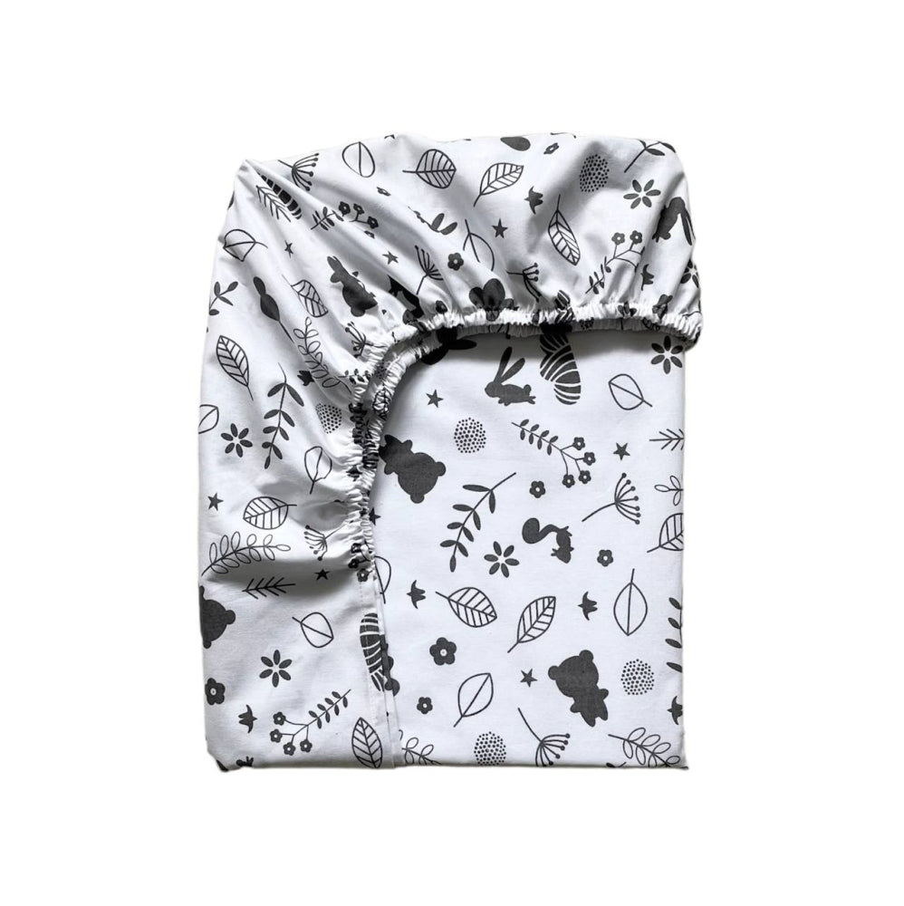 Detská plachta do postieľky 70 × 70 cm – sivé vetvičky