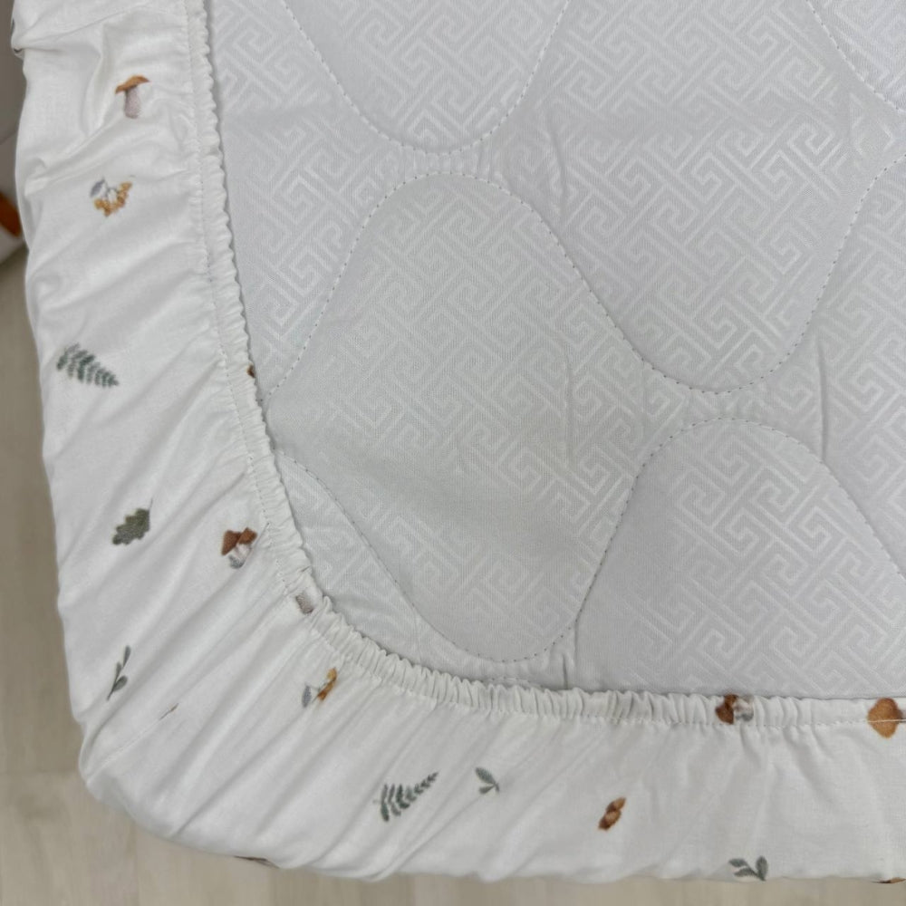 Detská plachta do postieľky 60 × 120 cm – huby