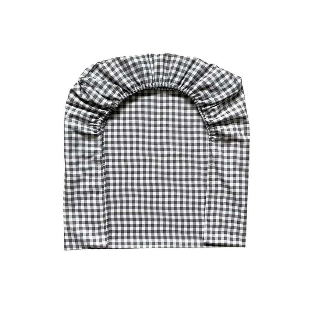 Flanelová napínacia plachta do postieľky 120 × 60 cm – Kocka sivo-biela