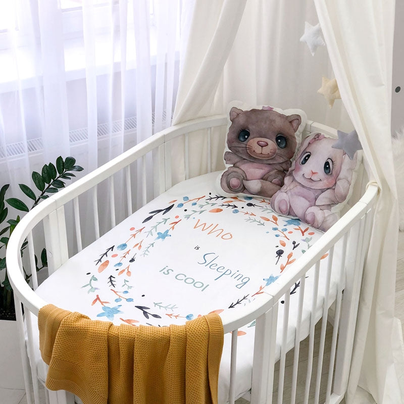 Plachta s potlačou do postieľky 60 × 120 cm – Veverička
