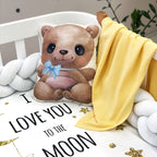 Detská plachta s potlačou do postieľky 70 × 70 cm – Moon