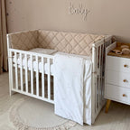Komplet do postieľky pre novorodenca Baby Dream New – Zajačik so psíkom béžovo-béžová