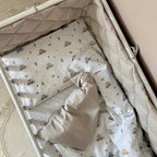 Komplet do postieľky pre novorodenca Baby Dream New – Autíčka bledomodrá