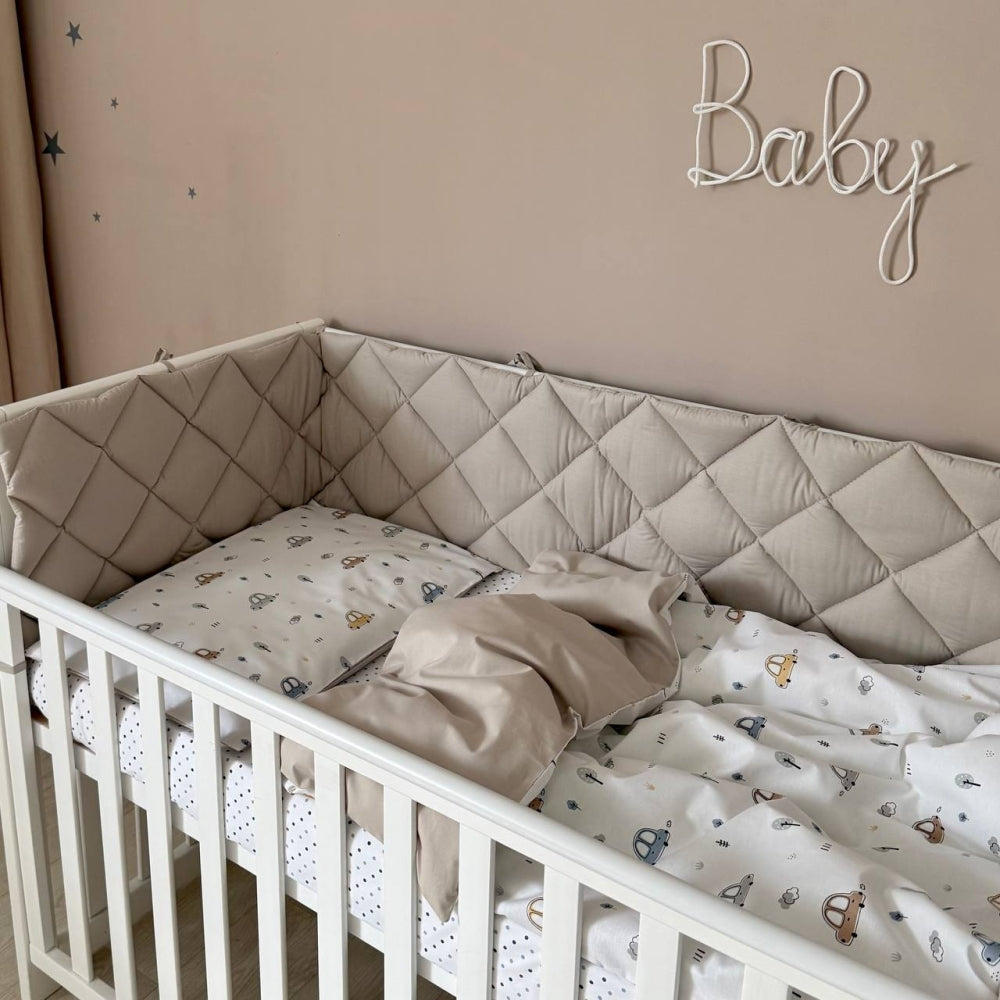 Komplet do postieľky pre novorodenca Baby Dream New – Autíčka bledomodrá