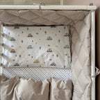 Komplet do postieľky pre novorodenca Baby Dream New – Autíčka bledomodrá