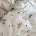 Komplet do postieľky pre novorodenca Baby Dream New – Autíčka bledomodrá