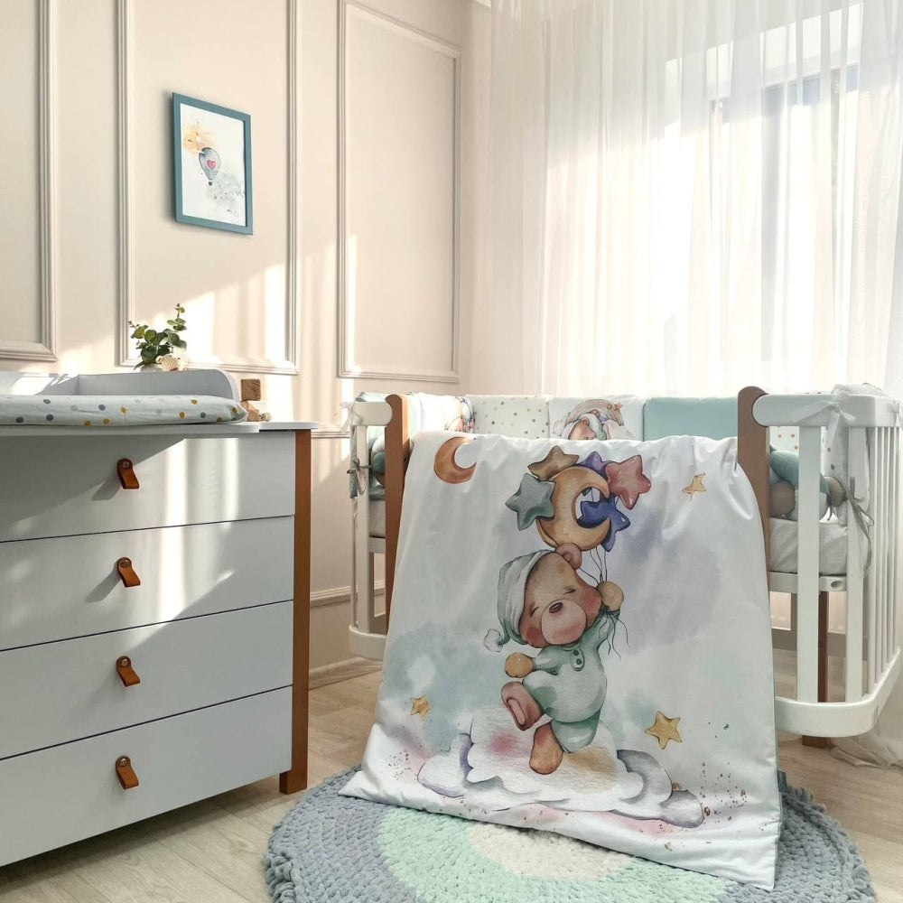 Sada do detskej postieľky Medvedíky Gummi – mätová