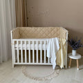 Prešívaný mantinel Baby Dream na 3 strany postieľky béžový