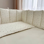Saténový set do postieľky Tiny Love – hviezdičky na béžovom