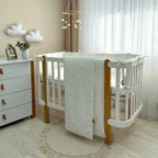 Saténový set do postieľky Tiny Love – srdiečka na mliečnom