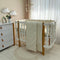 Saténový set do postieľky Tiny Love – srdiečka na béžovom