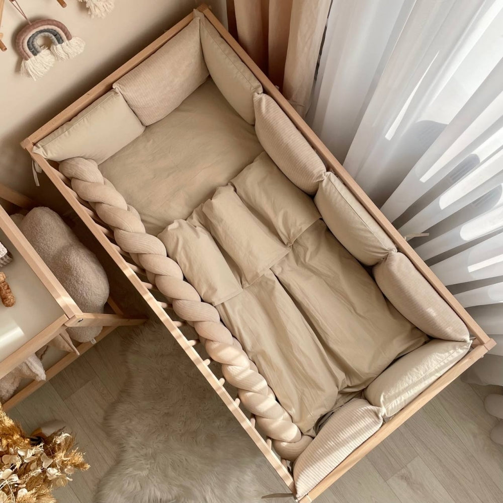 Kompletný set do postieľky Velvet – moka