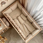 Kompletný set do postieľky Velvet – moka