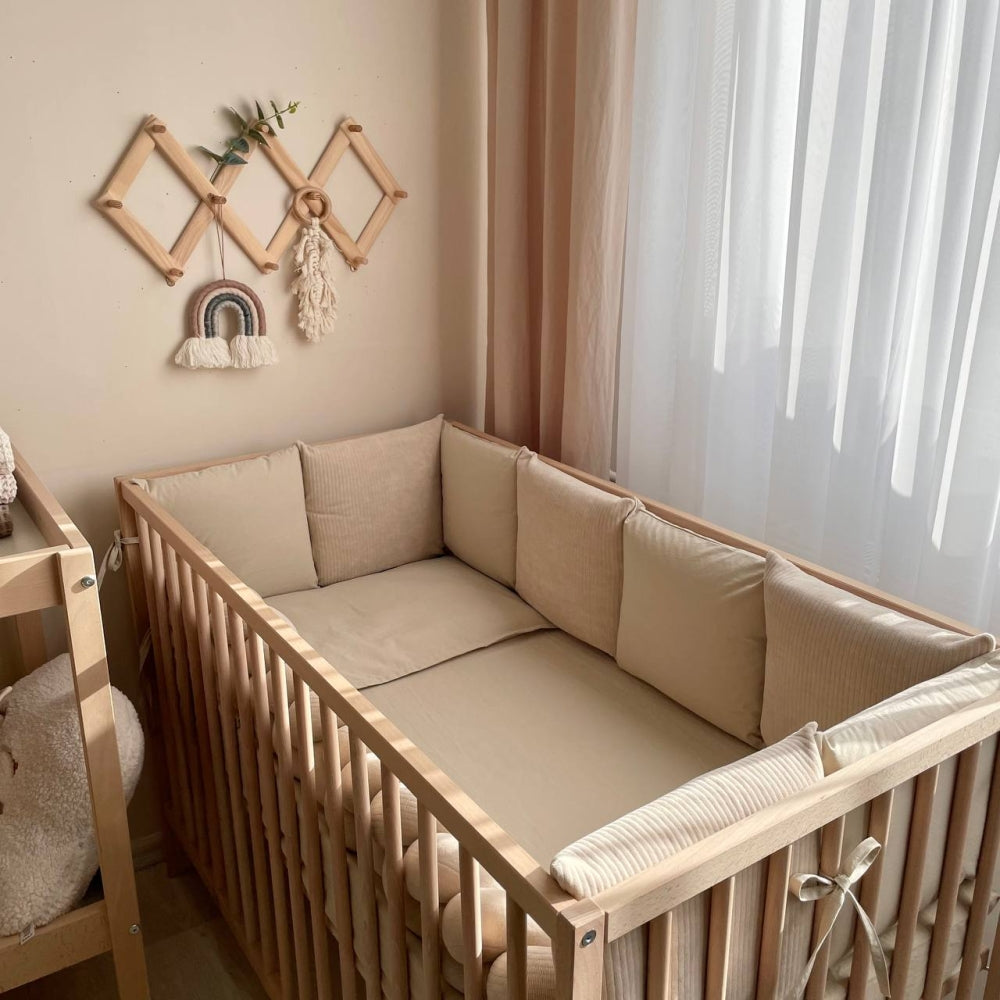 Kompletný set do postieľky Velvet – moka