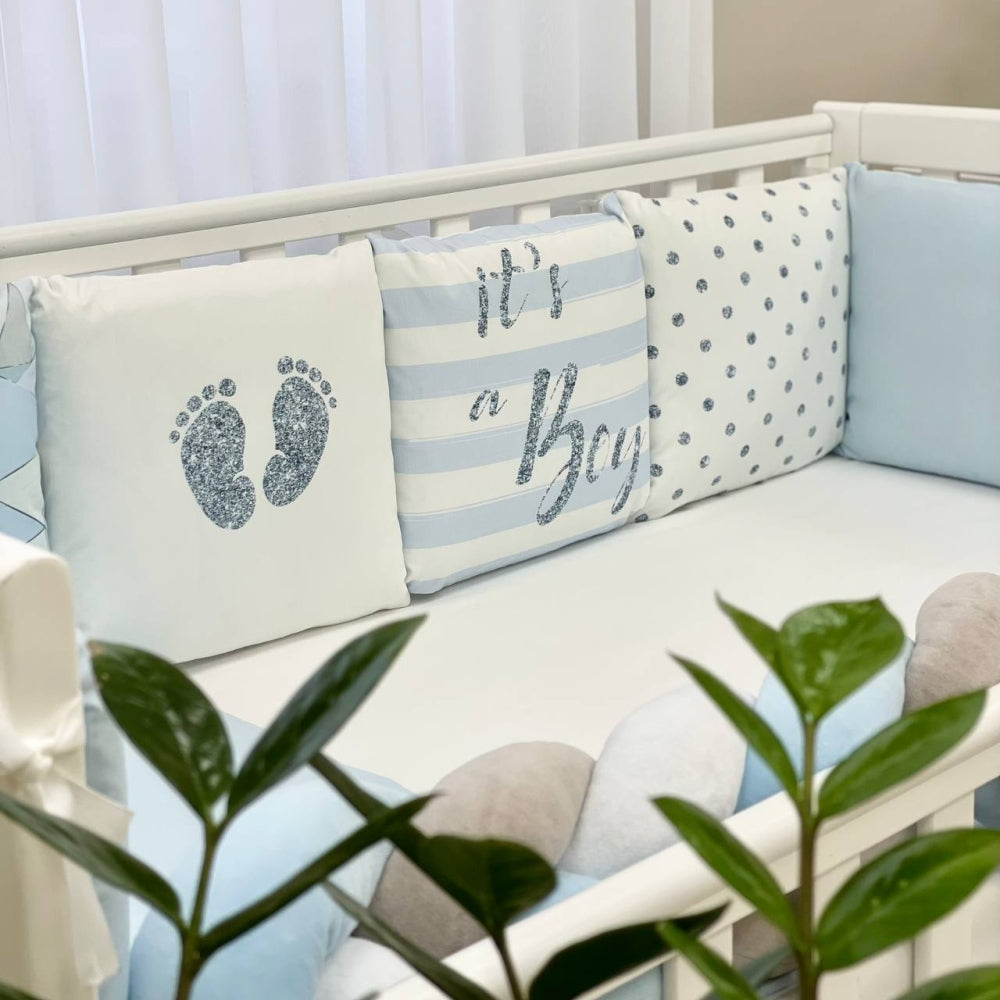 Set do postieľky Art Design – Geometria modrá