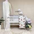 Výbava do postieľky Baby Mix – Teddy sivá