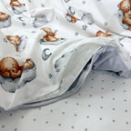 Výbava do postieľky Baby Mix – Teddy sivá