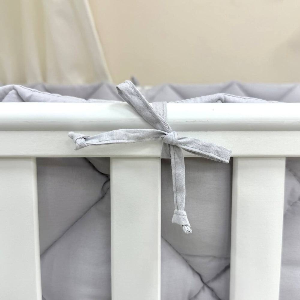Výbava do postieľky Baby Mix – Teddy sivá