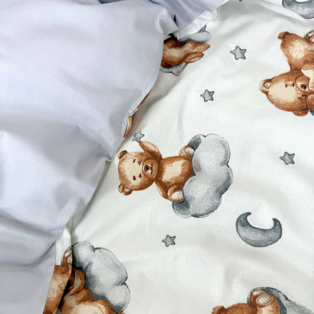 Výbava do postieľky Baby Mix – Teddy sivá