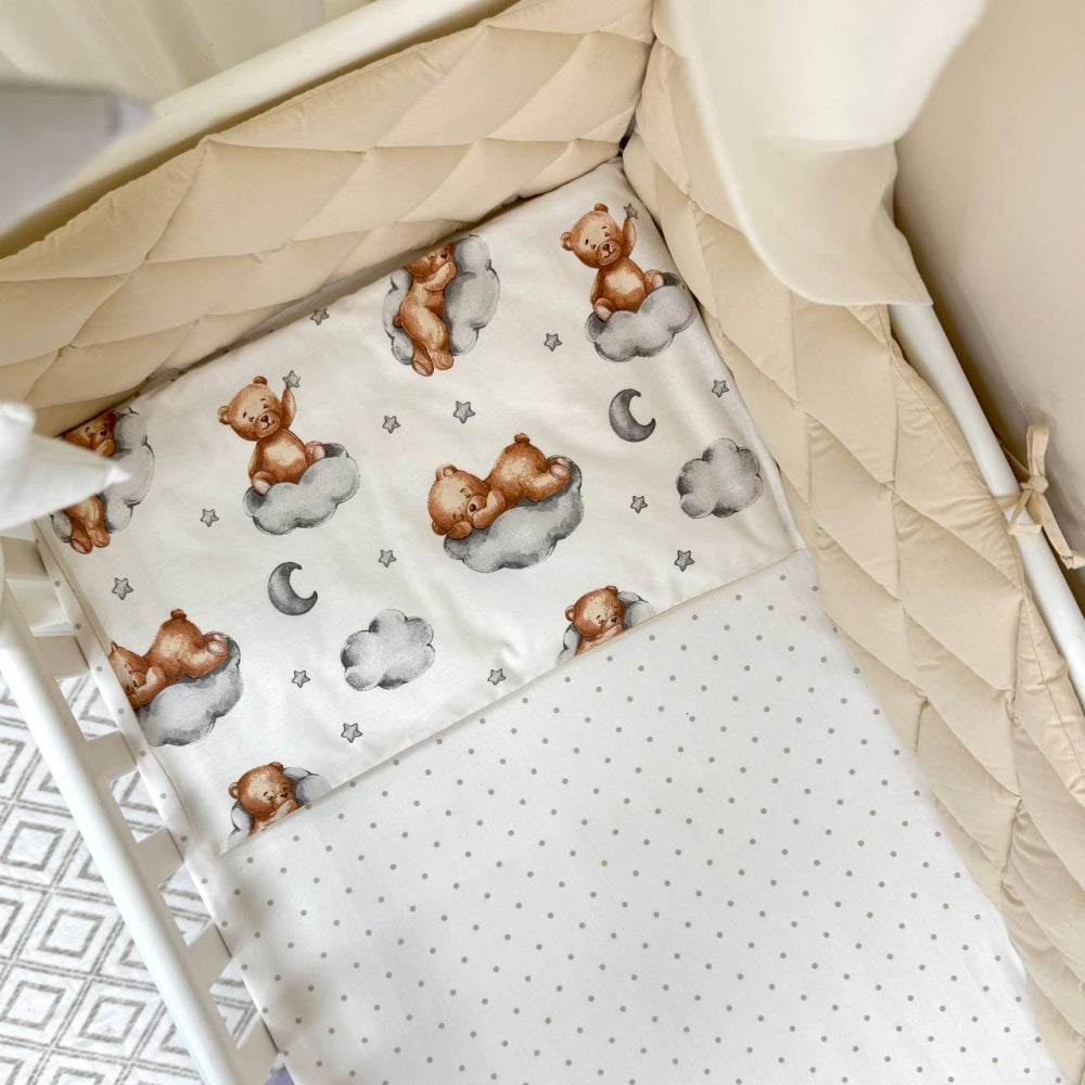 Výbava do postieľky Baby Mix – Teddy béžová