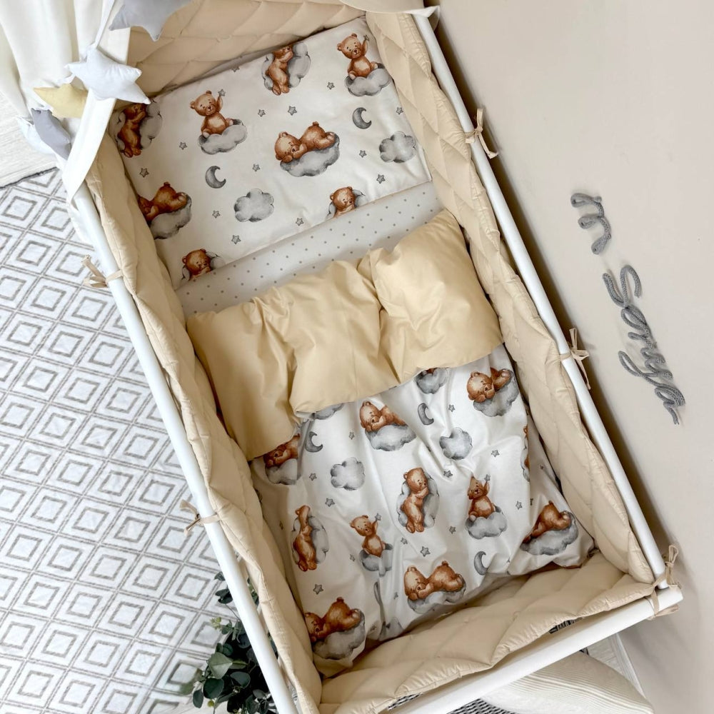 Výbava do postieľky Baby Mix – Teddy béžová