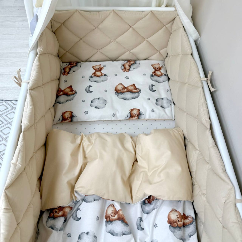 Výbava do postieľky Baby Mix – Teddy béžová