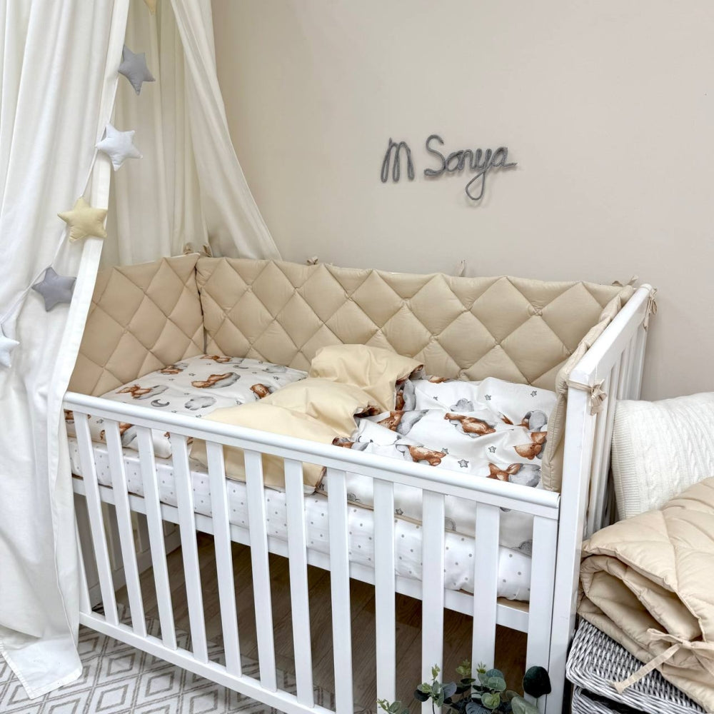 Výbava do postieľky Baby Mix – Teddy béžová
