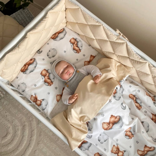 Výbava do postieľky Baby Mix – Teddy béžová