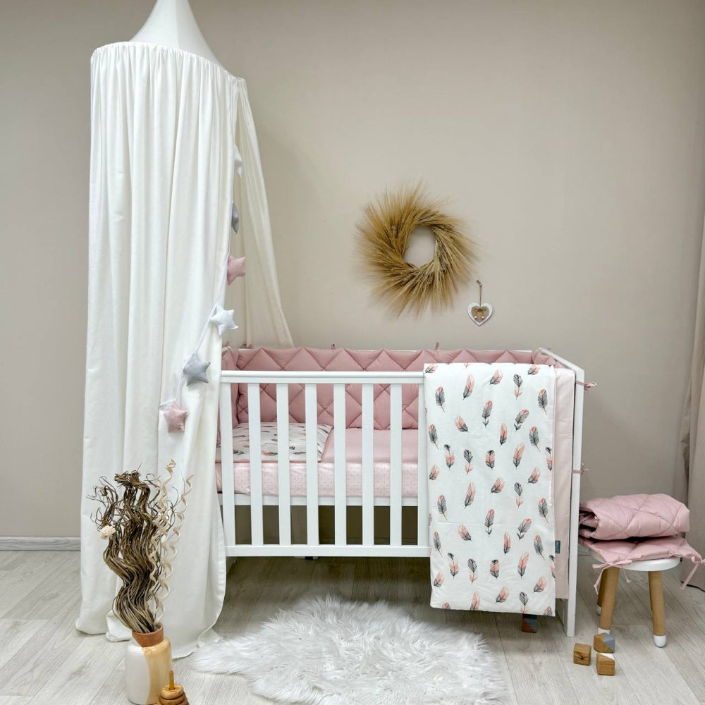 Výbava do postieľky Baby Mix – Pierko púdrové