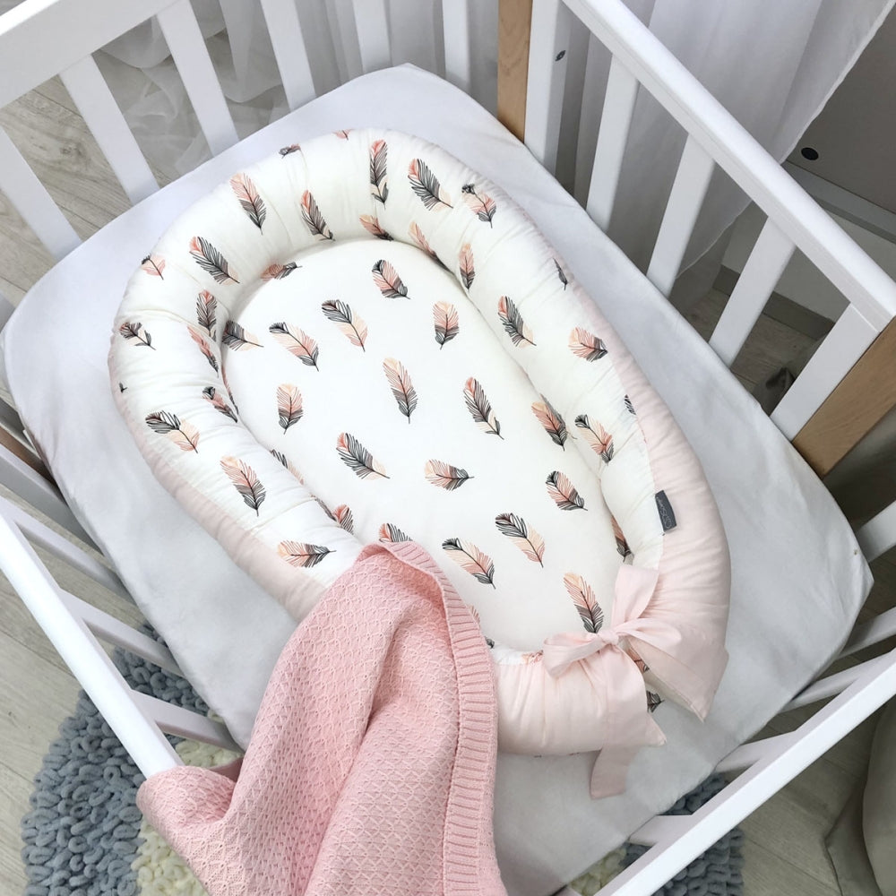 Výbava do postieľky Baby Mix – Pierko púdrové