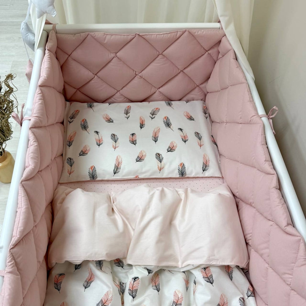Výbava do postieľky Baby Mix – Pierko púdrové