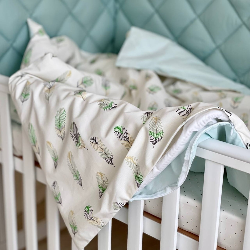 Výbava do postieľky Baby Mix – Pierko mätové