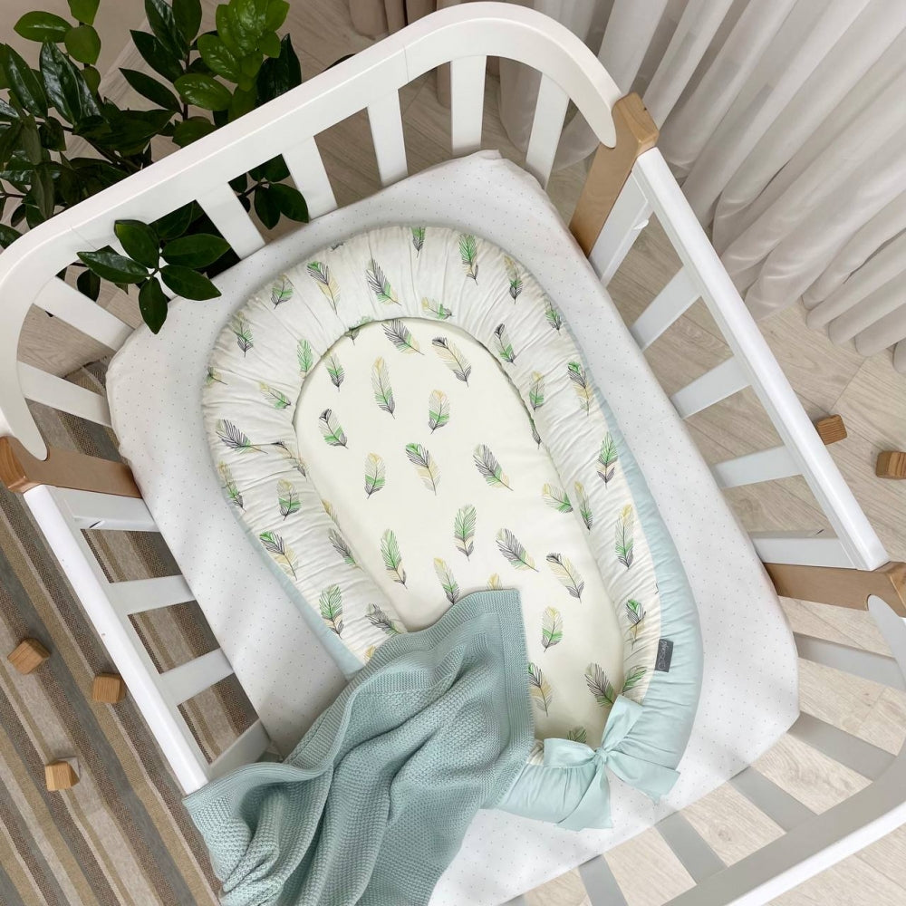 Výbava do postieľky Baby Mix – Pierko mätové