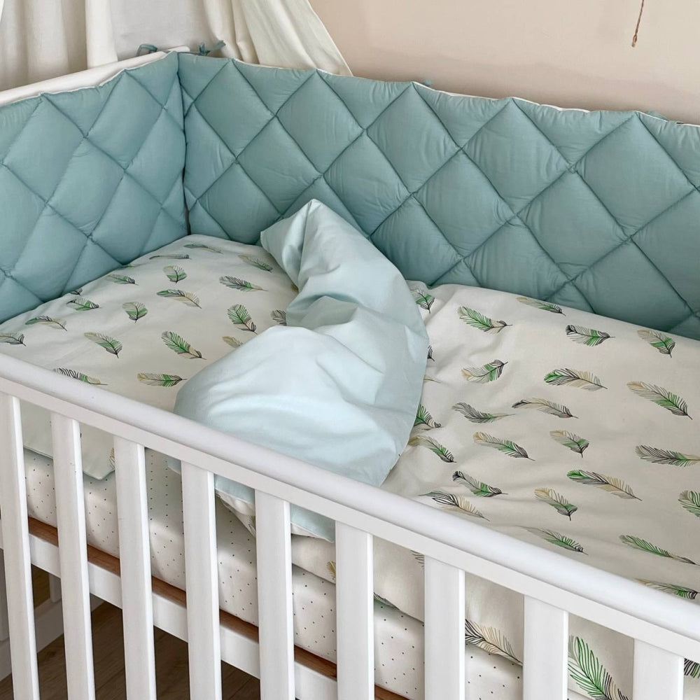 Výbava do postieľky Baby Mix – Pierko mätové