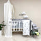 Výbava do postieľky Baby Mix – Obláčiky sivé s mesiacom