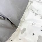 Výbava do postieľky Baby Mix – Obláčiky sivé s mesiacom