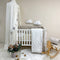 Výbava do postieľky Baby Mix – Srdiečka sivobéžové