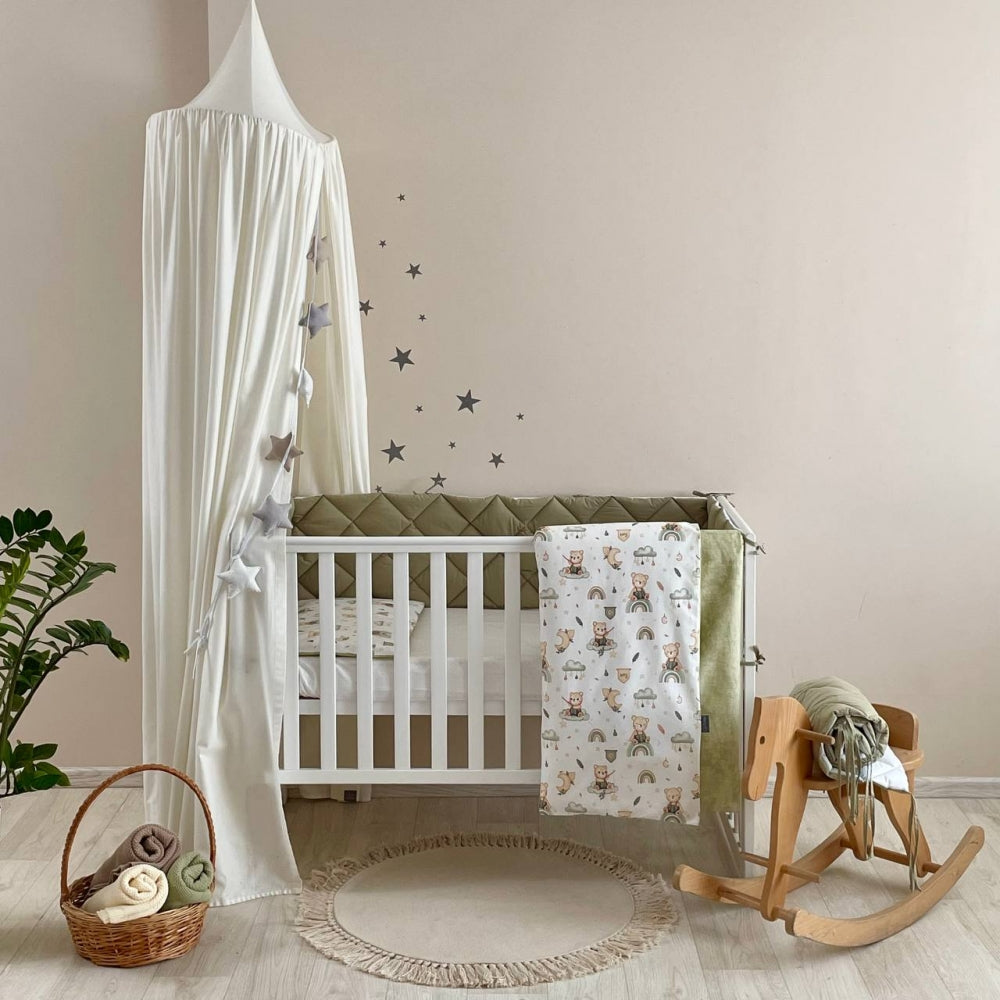 Výbava do postieľky Baby Mix – Medvedík boy mätová