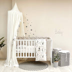 Výbava do postieľky Baby Mix – Zajačiky na rebríku béžový